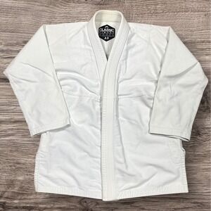 Classic Kimono Jiu Jitsu GI Jacket Pants Sz A3 White Lightweight 350 GM BJJ MMA